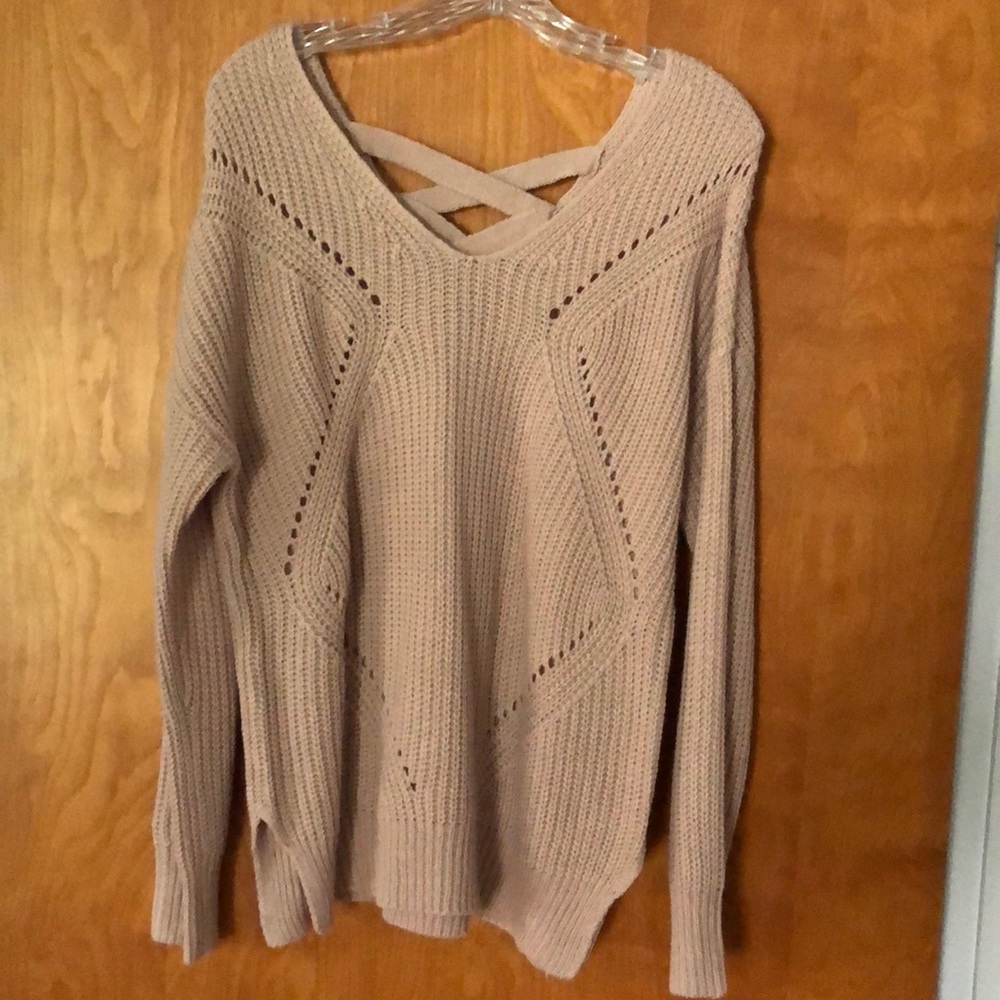 Faintly pink sweater
